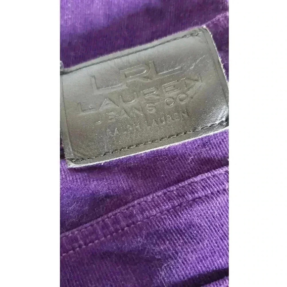Lauren Ralph Lauren Classic Straight Corduroy Pants plum purple womens size 6 - Picture 4 of 4
